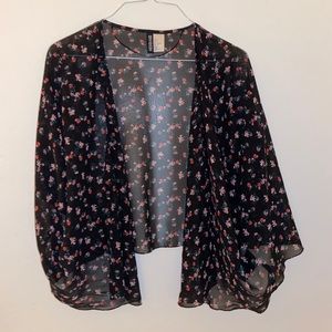 floral sheer kimono